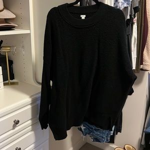 Aerie Black waffle sweater